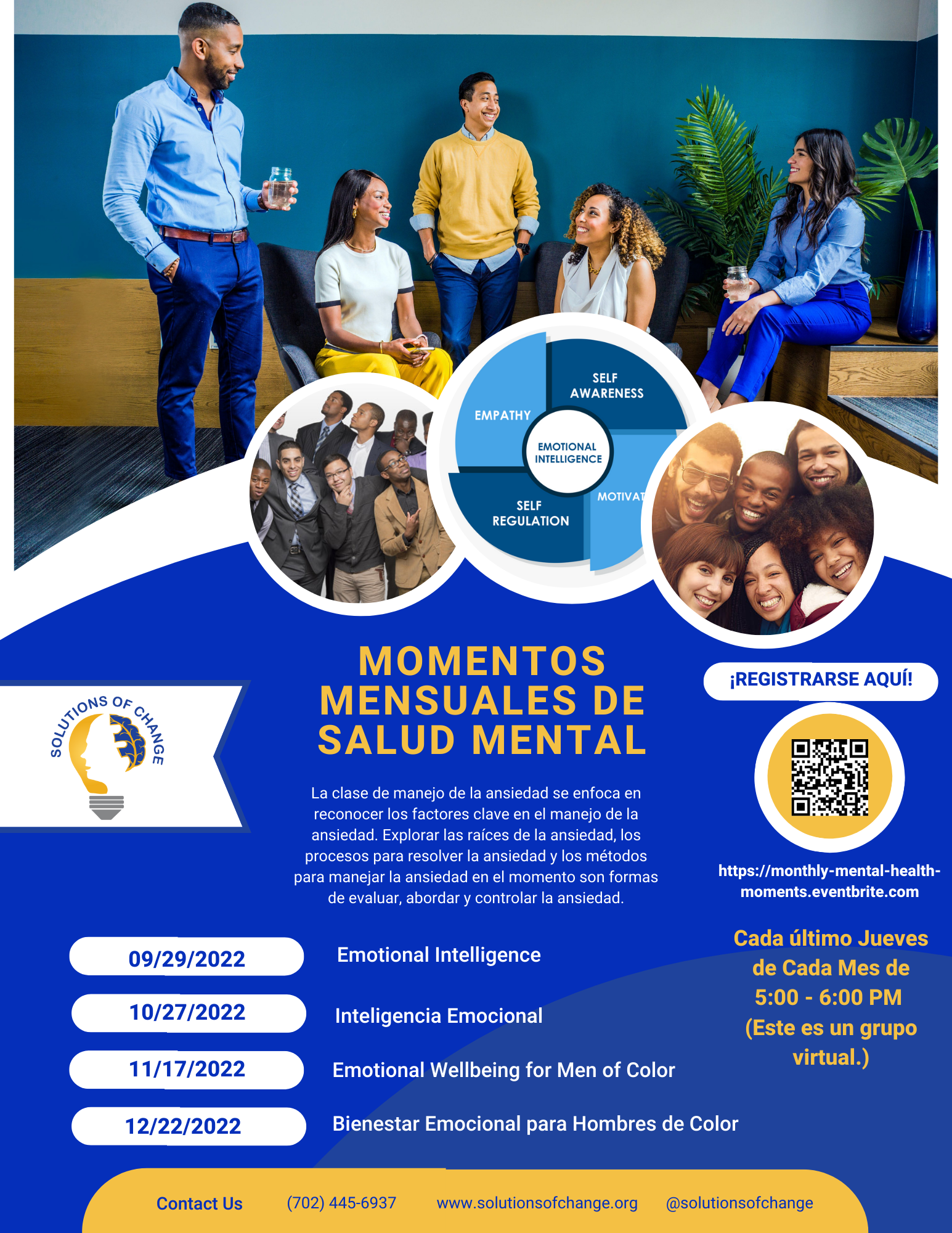 Monthly Mental Health Moments 2022 Spanish